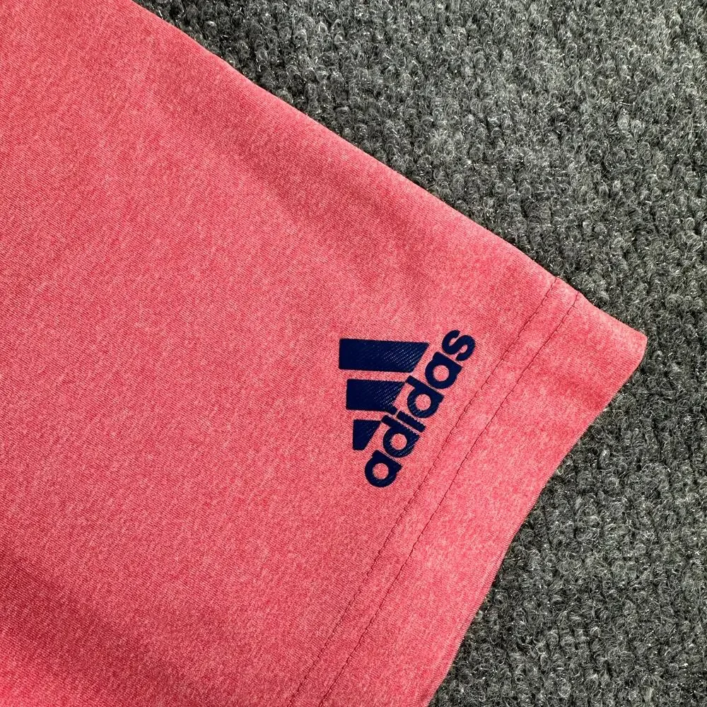Adidas Mens 2XL Pink Heather Performance Golf Polo Torrey Pines Embroidered Logo
